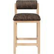 Meridian Furniture Roundhill Brown Linen Textured Fabric Counter Stool