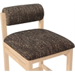 Meridian Furniture Roundhill Brown Linen Textured Fabric Counter Stool