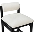 Meridian Furniture Roundhill Cream Linen Textured Fabric Counter Stool