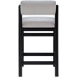 Meridian Furniture Roundhill Grey Linen Textured Fabric Counter Stool