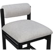 Meridian Furniture Roundhill Grey Linen Textured Fabric Counter Stool