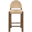 Meridian Furniture Bohemia Beige Woven Seagrass Cord Counter Stool