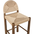 Meridian Furniture Bohemia Beige Woven Seagrass Cord Counter Stool