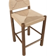 Meridian Furniture Bohemia Beige Woven Seagrass Cord Counter Stool