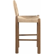 Meridian Furniture Bohemia Beige Woven Seagrass Cord Counter Stool
