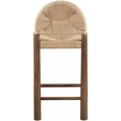 Meridian Furniture Bohemia Beige Woven Seagrass Cord Counter Stool