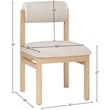 Meridian Furniture Roundhill Beige Linen Textured Fabric Dining Chair (Set of 2)