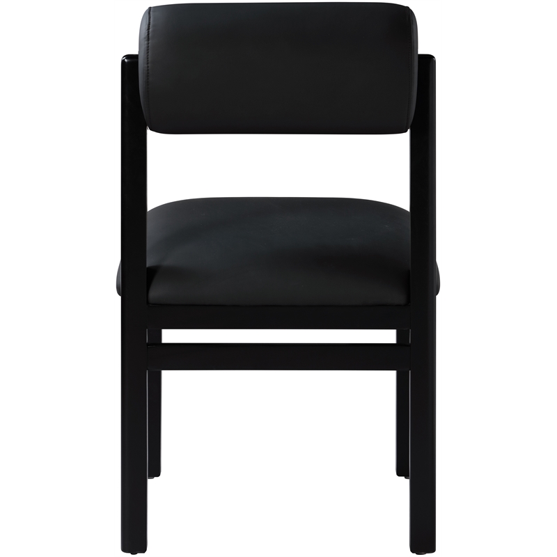 Meridian Furniture Roundhill Black Vegan Leather Dining Chair (Set of 2)