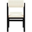 Meridian Furniture Roundhill Cream Vegan Leather Dining Chair (Set of 2)