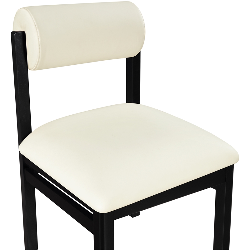 Meridian Furniture Roundhill Cream Vegan Leather Dining Chair (Set of 2)