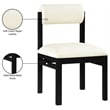 Meridian Furniture Roundhill Cream Vegan Leather Dining Chair (Set of 2)