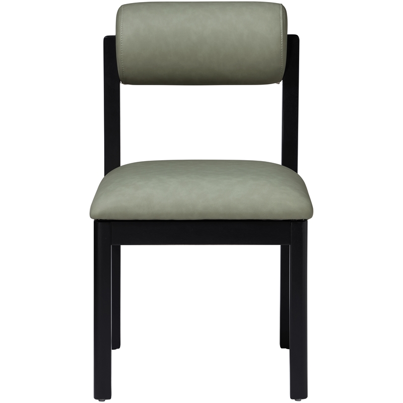 Meridian Furniture Roundhill Green Vegan Leather Dining Chair (Set of 2)