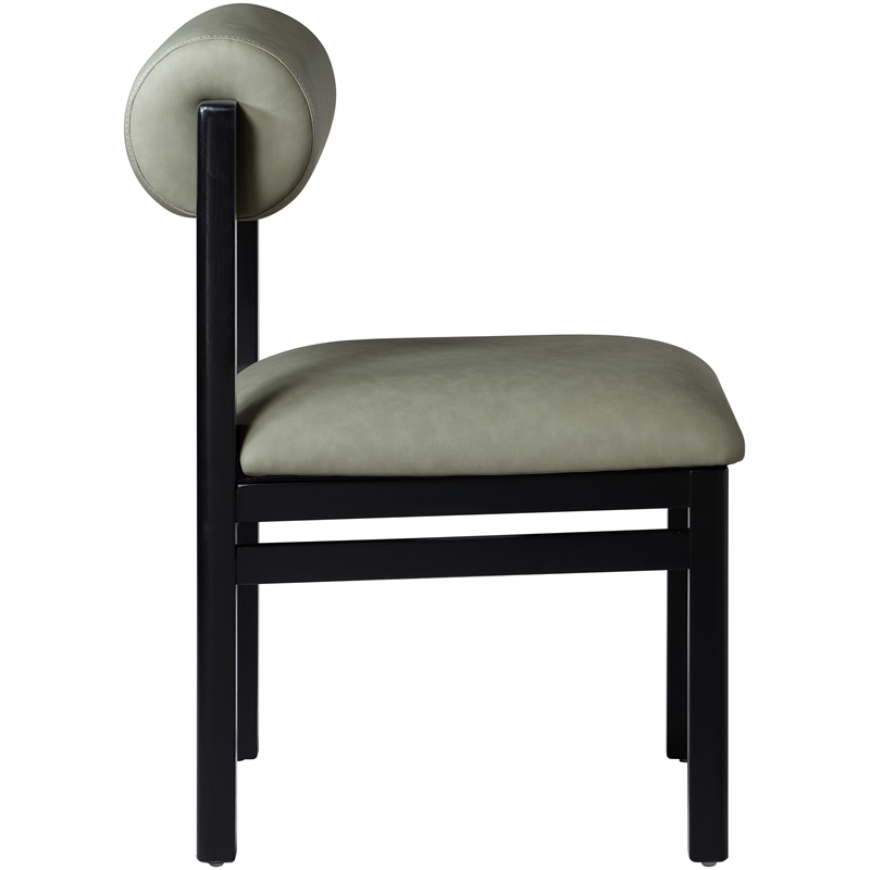 Meridian Furniture Roundhill Green Vegan Leather Dining Chair (Set of 2)