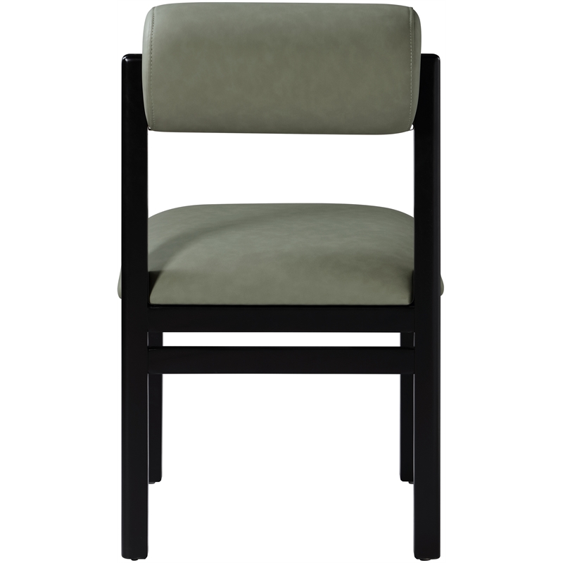 Meridian Furniture Roundhill Green Vegan Leather Dining Chair (Set of 2)