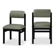 Meridian Furniture Roundhill Green Vegan Leather Dining Chair (Set of 2)