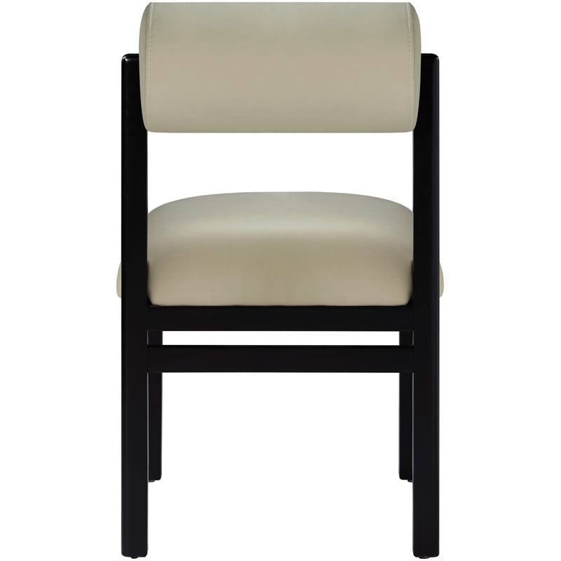 Meridian Furniture Roundhill Taupe Vegan Leather Dining Chair (Set of 2)