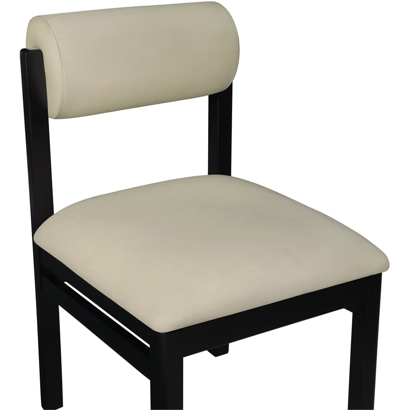 Meridian Furniture Roundhill Taupe Vegan Leather Dining Chair (Set of 2)