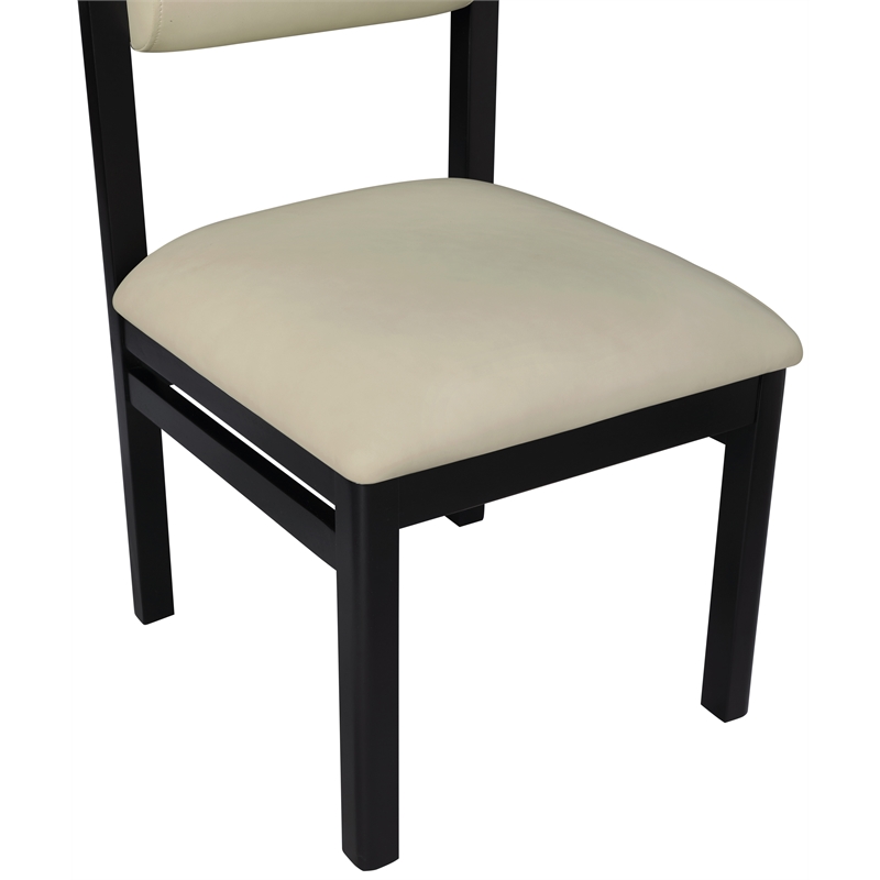 Meridian Furniture Roundhill Taupe Vegan Leather Dining Chair (Set of 2)