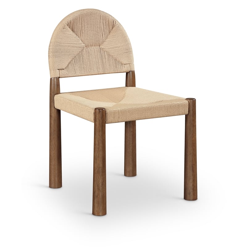 Meridian Furniture Bohemia Beige Woven Seagrass Cord Dining Chair (Set of 2)