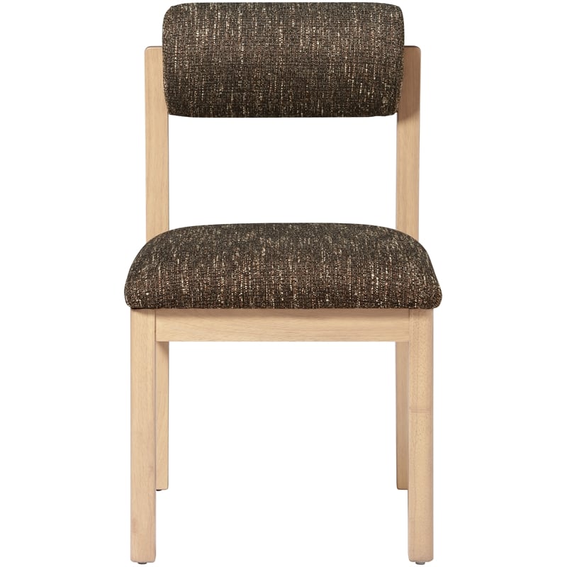 Meridian Furniture Roundhill Brown Linen Textured Fabric Dining Chair (Set of 2)