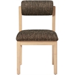 Meridian Furniture Roundhill Brown Linen Textured Fabric Dining Chair (Set of 2)