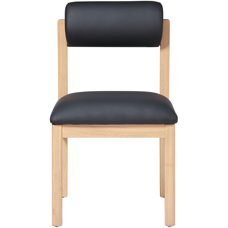 Meridian Furniture Roundhill Black Vegan Leather Dining Chair (Set of 2)