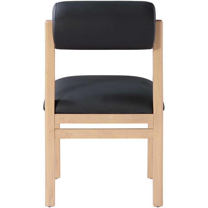 Meridian Furniture Roundhill Black Vegan Leather Dining Chair (Set of 2)