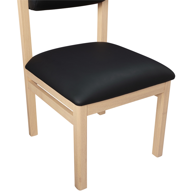 Meridian Furniture Roundhill Black Vegan Leather Dining Chair (Set of 2)