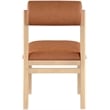 Meridian Furniture Roundhill Cognac Vegan Leather Dining Chair (Set of 2)