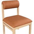 Meridian Furniture Roundhill Cognac Vegan Leather Dining Chair (Set of 2)