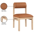Meridian Furniture Roundhill Cognac Vegan Leather Dining Chair (Set of 2)