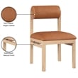 Meridian Furniture Roundhill Cognac Vegan Leather Dining Chair (Set of 2)