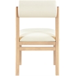 Meridian Furniture Roundhill Cream Vegan Leather Dining Chair (Set of 2)