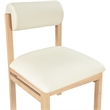 Meridian Furniture Roundhill Cream Vegan Leather Dining Chair (Set of 2)