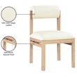 Meridian Furniture Roundhill Cream Vegan Leather Dining Chair (Set of 2)