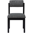 Meridian Furniture Roundhill Black Linen Textured Fabric Dining Chair (Set of 2)