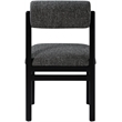 Meridian Furniture Roundhill Black Linen Textured Fabric Dining Chair (Set of 2)