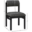 Meridian Furniture Roundhill Black Linen Textured Fabric Dining Chair (Set of 2)