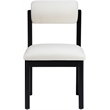 Meridian Furniture Roundhill Cream Linen Textured Fabric Dining Chair (Set of 2)