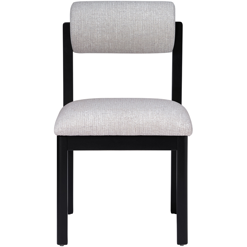 Meridian Furniture Roundhill Grey Linen Textured Fabric Dining Chair (Set of 2)
