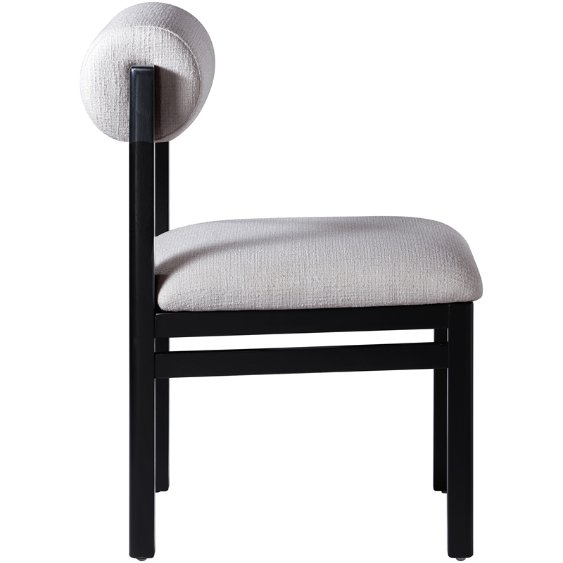 Meridian Furniture Roundhill Grey Linen Textured Fabric Dining Chair (Set of 2)