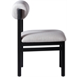 Meridian Furniture Roundhill Grey Linen Textured Fabric Dining Chair (Set of 2)