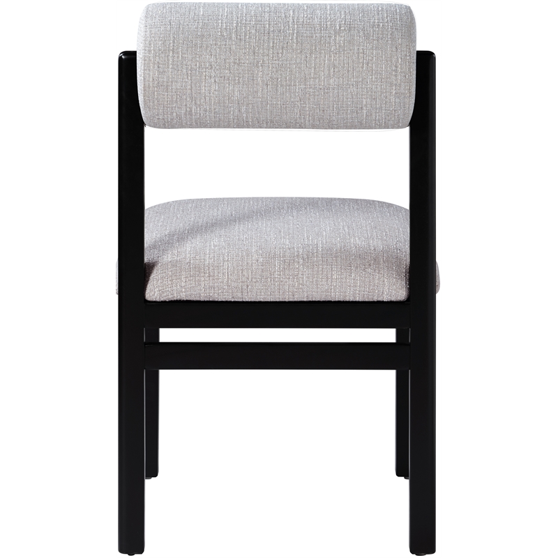 Meridian Furniture Roundhill Grey Linen Textured Fabric Dining Chair (Set of 2)