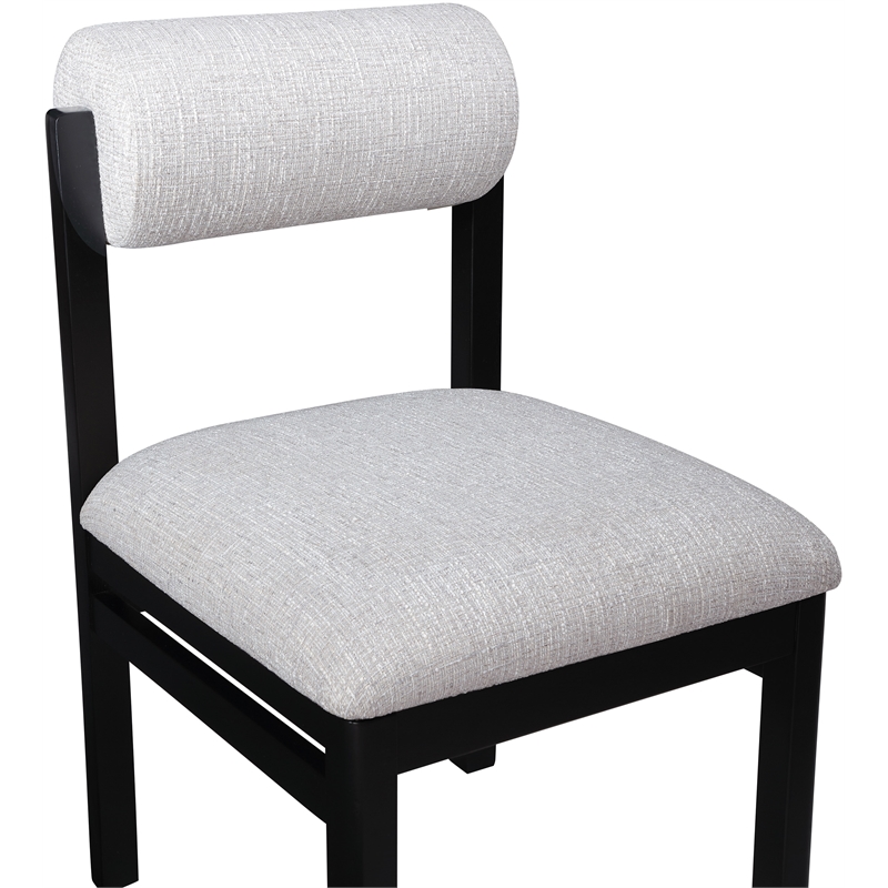 Meridian Furniture Roundhill Grey Linen Textured Fabric Dining Chair (Set of 2)