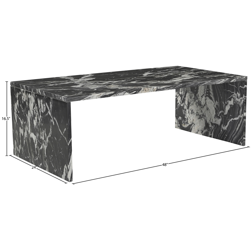 Meridian Furniture Vernazza Black Marble Coffee Table