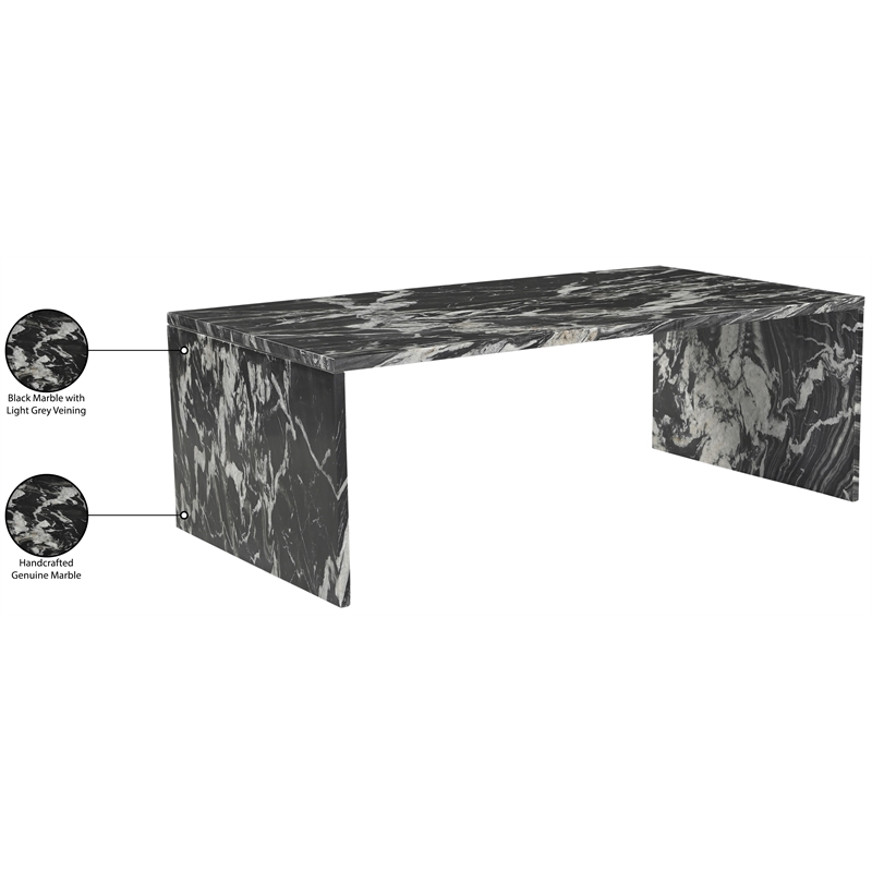 Meridian Furniture Vernazza Black Marble Coffee Table