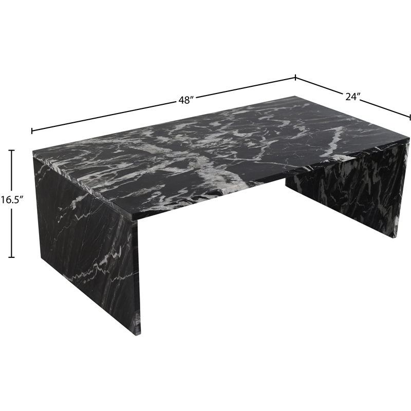Meridian Furniture Vernazza Black Marble Coffee Table