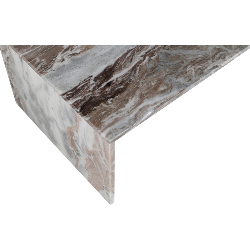 Meridian Furniture Vernazza Brown Marble Coffee Table