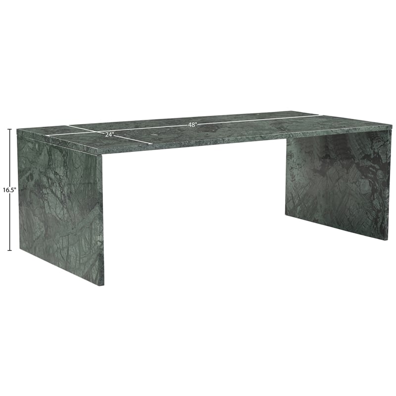 Meridian Furniture Vernazza Green Marble Coffee Table