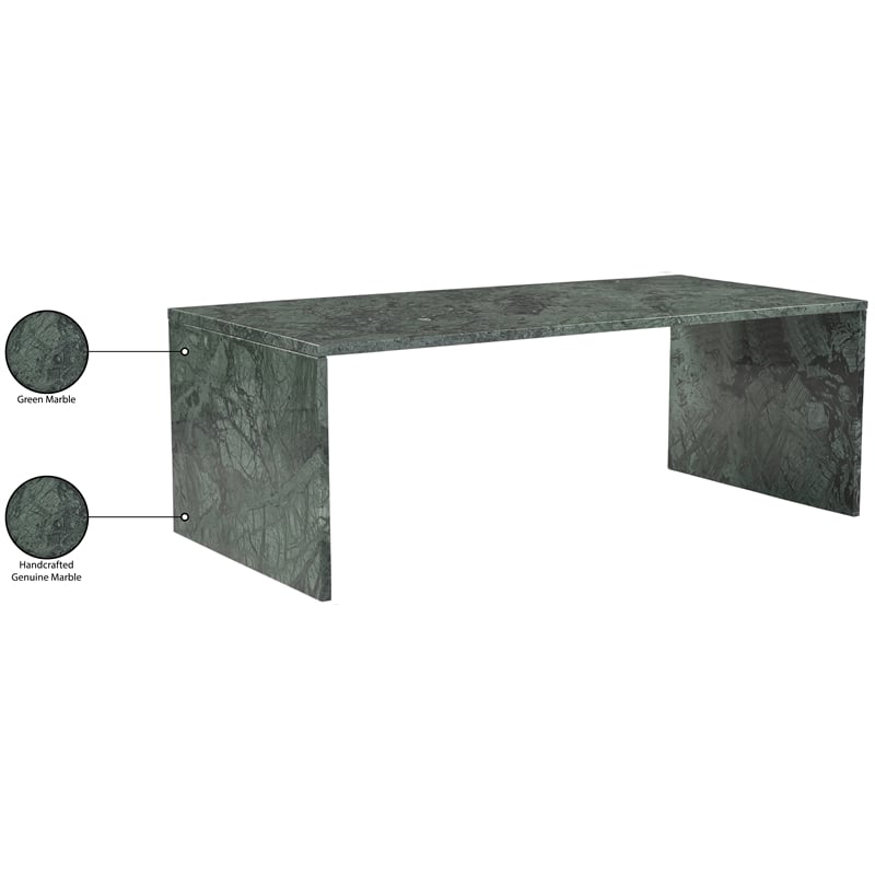 Meridian Furniture Vernazza Green Marble Coffee Table
